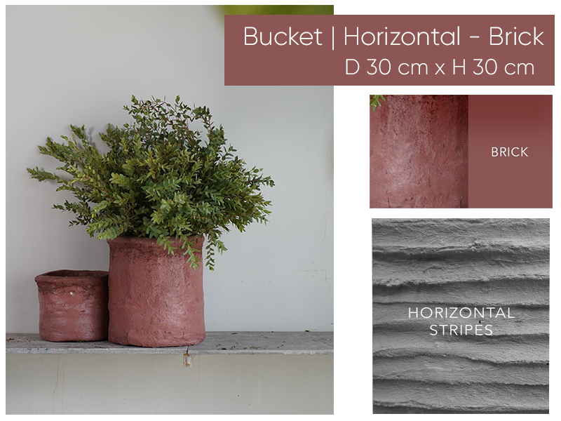 Planter Bucket | Horizontal - Brick